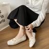 Woman Ballet Flats Female Luxury Retro Classic Square Toe Embroidery Elastic Band Ballerina Flats Ladies Soft Loafers Mary Jane