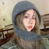 Thicken Warm Korean Ins Hood Scarf Windproof Ear Protection Hat Balaclava Hat  Autumn and Winter