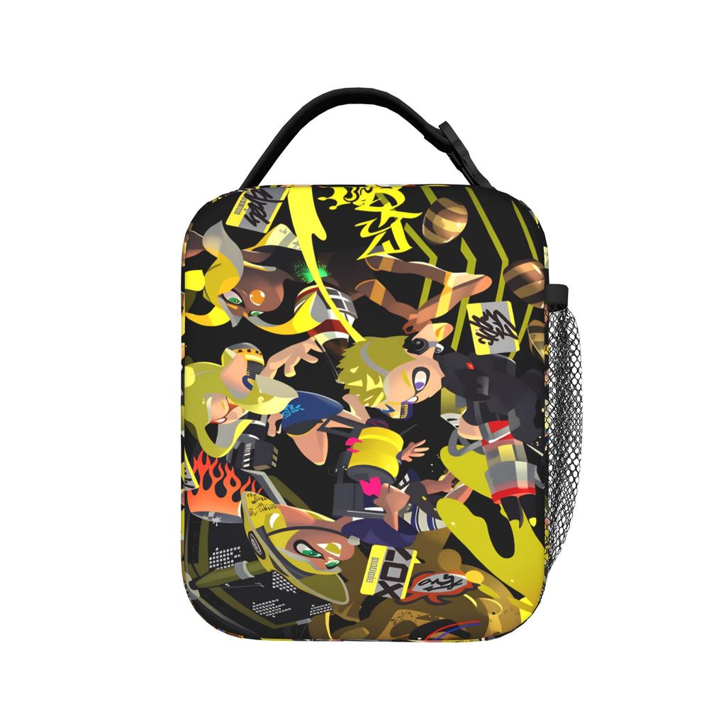 Splatoons Shoot Lunch Bag Portable Lunch Box Child School Print Cooler Bag Fun Oxford Thermal Tote Handbags
