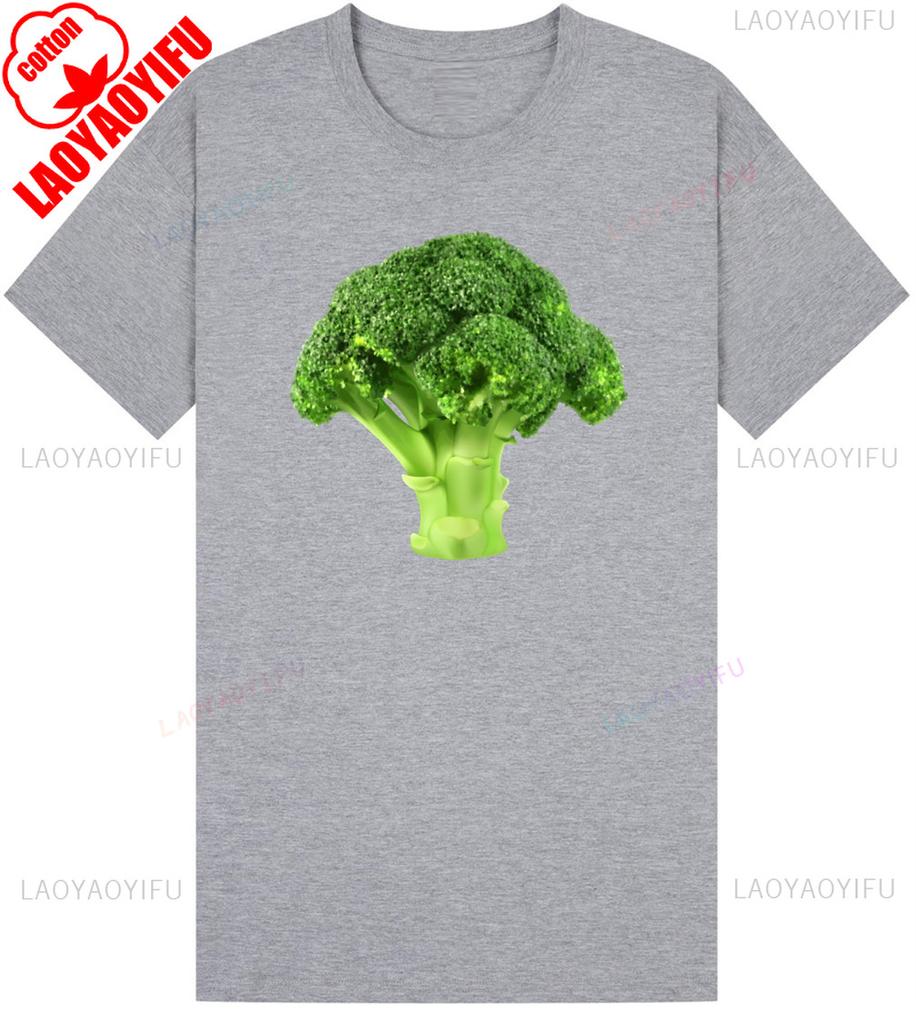 Einfachheit Brokkoli T-Shirt Unisex Unisex Unisex Gemüse Lustig Baumwolle Grafik T-Shirts Mode Streetwear Oberteile Tee Camisetas