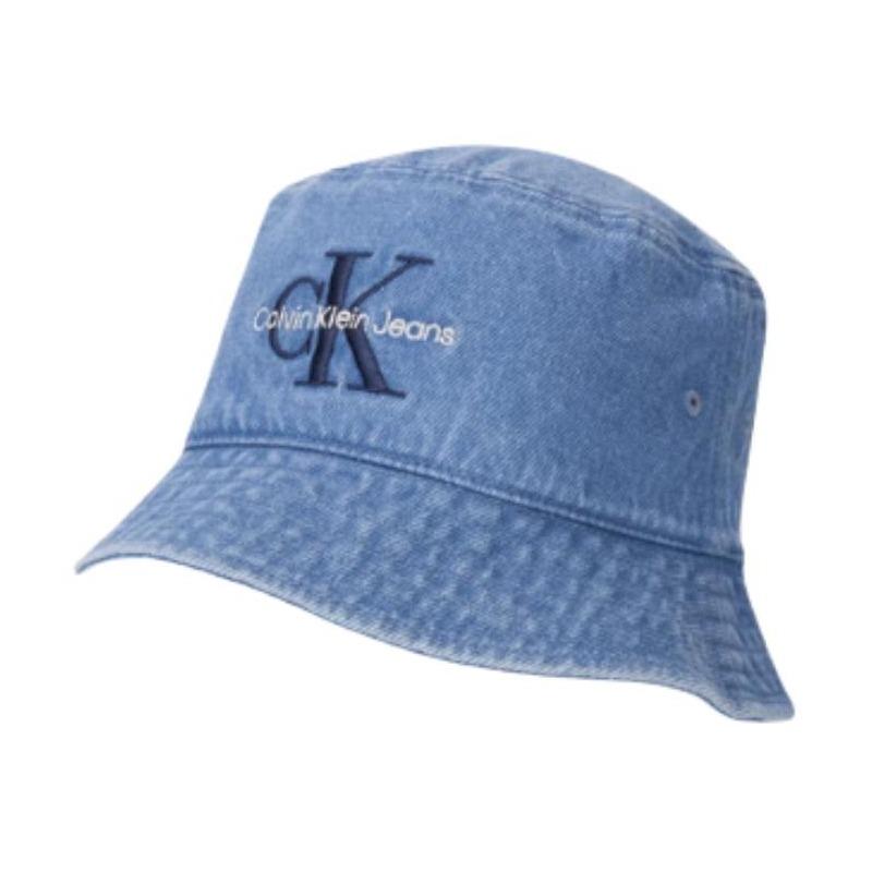 Calvin Klein Micro-label details Cotton bucket hat Unisex couple style Denim blue 4G5021G_S5