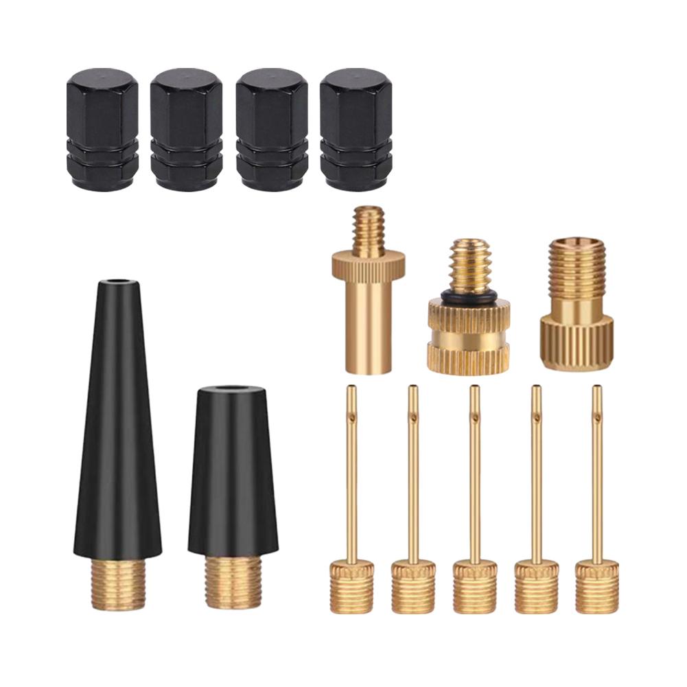 Bicycle Valve Adapter Set Portable Schrader Valve Adapter Nozzle Inflation Kit for Sports Balls Bikes Inflatable Device