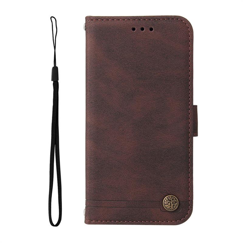 

Retro Flip Case For OnePlus One Plus Nord CE 2 5G N200 Wallet Stand Phone Protect Cover D27G For Nord 2 5G коричневий