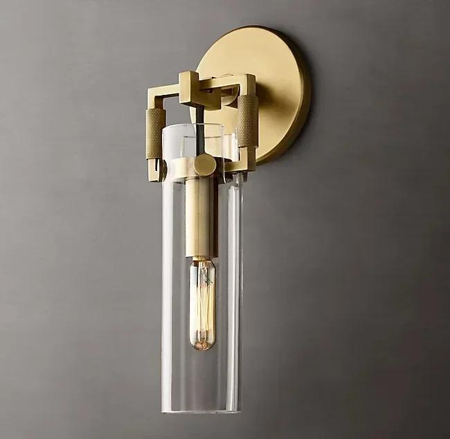 

Minimalist Glass Wall Lamp Industrial Style Retro Home Wall Light Bedroom Study Sconce Loft Dining Room Interior Light Fixture золотой