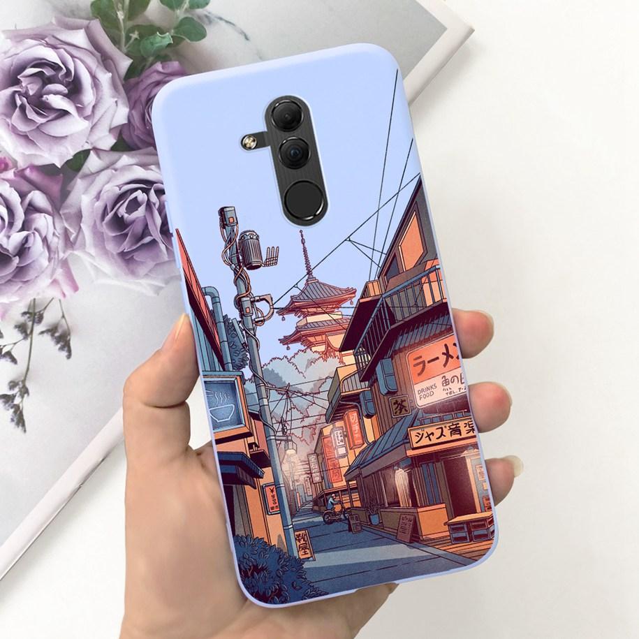 For Huawei Mate 20 Lite Case SNE-LX1 SNE-LX2 SNE-LX3 Protect Cover Popular Flower Soft Silicone Funda For Mate20 Lite Phone Case