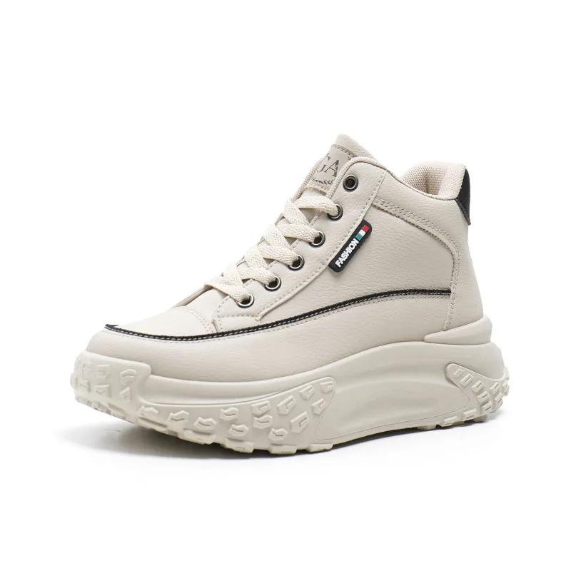 Vulkanisierte Damenschuhe mit Plateausohle, modische Herbst- und Winterschuhe für Damen, Laufsport, lässig, atmungsaktiv, verschleißfest