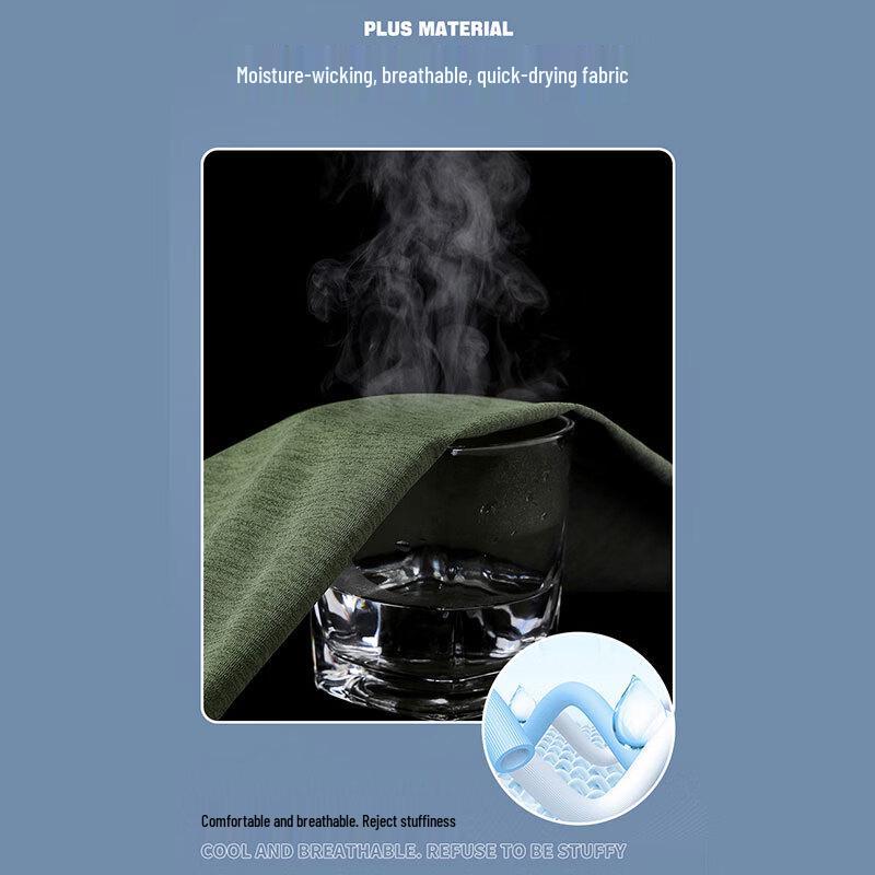 EASTERN CAMEL Men's Long Sleeve Stand Collar Quick-Dry T-Shirt