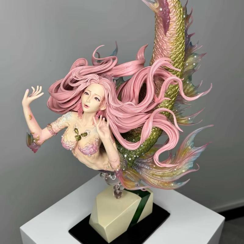Mermaid Princess Tide Secondary Element Game Garage Kit Action Figure - Beautiful Handmade Girl Model Ornament Collectible Toy