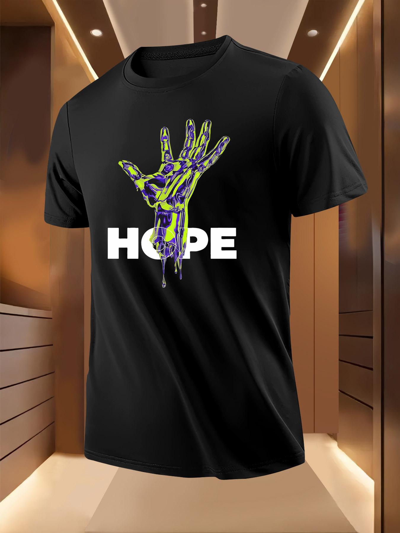Fluorescent Neon Hope Graphic Tshirt - Bold Purple Gree... XXL
