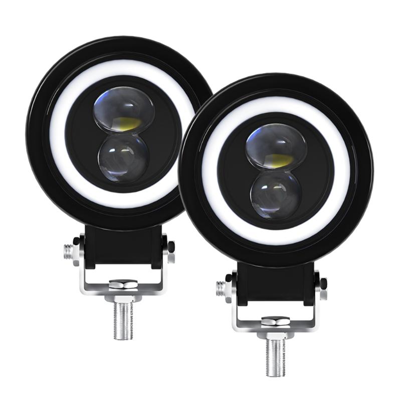 Waterproof Motorcycle Headlight Working Spotlight Foglight Super Bright Driving LED Fog Lamp LED Scooter 60W 6000K 9-30V 1