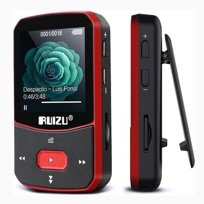 RUIZU 64GB MP3 prehrávač s Bluetooth OTG Prenosný hudobný prehrávač s hlasovým ovládaním a HIFI digitálnym zvukom Kompaktný a ideálny pre jazyky a funkcie