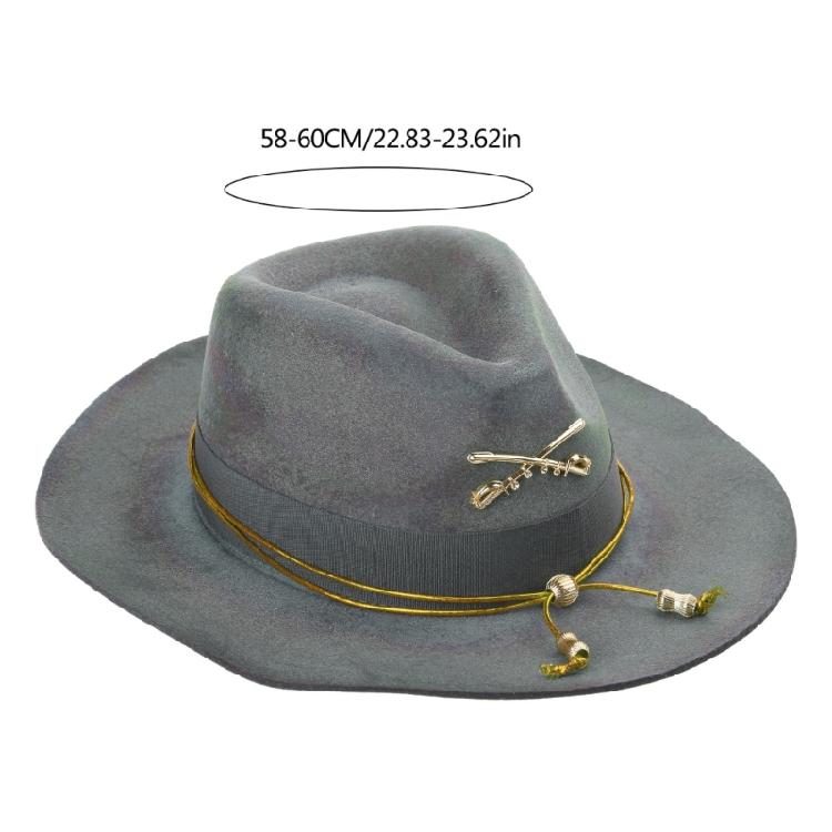 Wool Cowboy Hat Adult Costume Fedoras Hat Party Headwear Halloween Panamas Hat