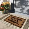 "Come Back With A Warrant" Entrance Doormat Non-Slip Rubber Floor Mat Witty Legal Humor Welcome Door Mat for Outdoor Entryway