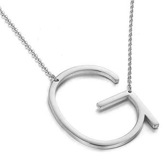 Women 26 English Letter Pendant Chain Necklace Choker Party Jewelry Gift