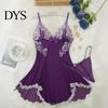 Women Nightgown Plus Size Sexy Babydoll Nightdress for Women, V Neck Lace Soft Sleepwear Sheer Mesh Nightgown, Spaghetti Strap Chemise Slip Dress with