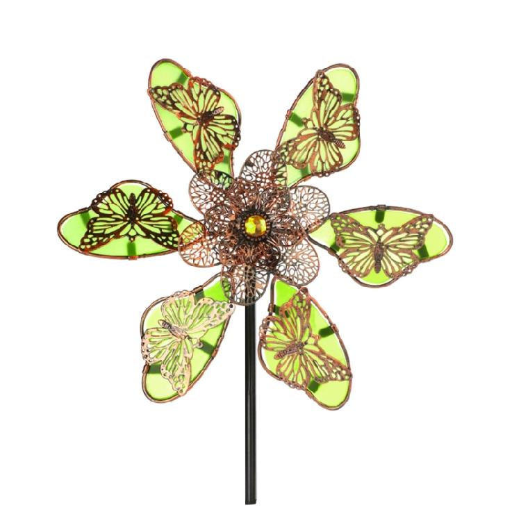 Rotating Wind Spinner Windmill Sculpture Metal Garden Art Weatherproof Yard Decoration Gift Suitable for Lawn Landscape