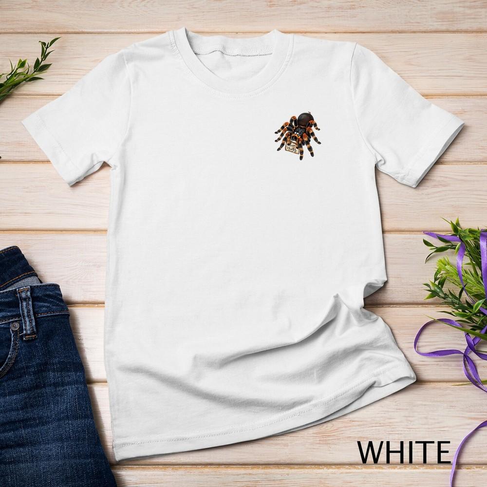 

Red Orange Knee Tarantula Spider Hugs T-Shirt Unisex T-shirt L