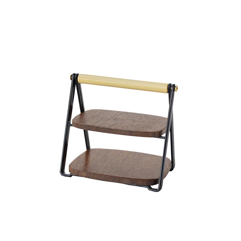 1/12 Dollhouse Food Pallet Rack Mini Tray Holder Model Dollhouse Kitchen Furniture Decoration Dolls House Scene Decor Accessory