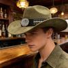 Sueded Cowboy Cap with Wide Brims for Women Men Enhancing Durability Comfort Wear for Music Festival Party Essential