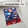 Personalized Crystal Velvet Carpet,Jujutsu Kaisen Custom Printed Name, Plush Area Rug For Home Indoor Decor
