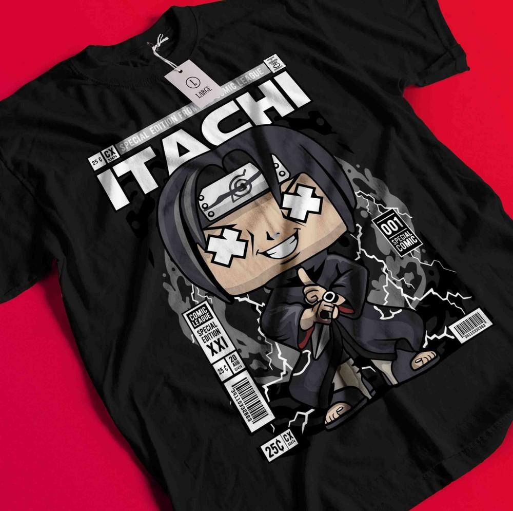 

Футболка Итачи Учиха Футболка Наруто Футболка Джирайи Футболка Мадары Какаши Шаринган Саске AA445 XL