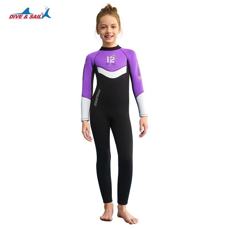 2.5mm Neoprene Kids Wetsuit Snorkeling Surfing Sailing Swimming Warm Full Body Long Sleeve