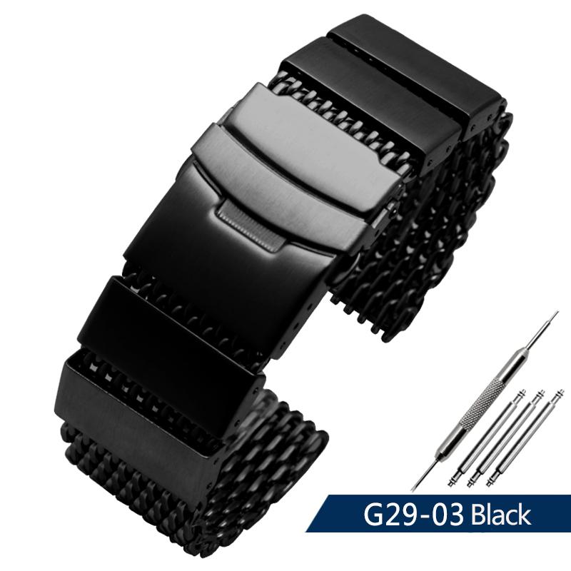 High Quality Watchband for Seiko Water Ghost Canned Mountain Abalone Metal Strap Milan Mesh Bracelet 20 22 24mm