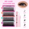 320 Tufts D Song Single Tufts False Eyelashes Natural Thick Diy Segmented Grafting Multi-Haired Eyelashes