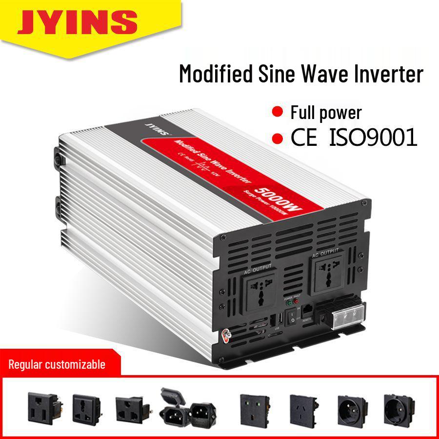 High-Power Modified Sine Wave Inverter 12V/24V To 220V, 5000W for Car, Solar, Home