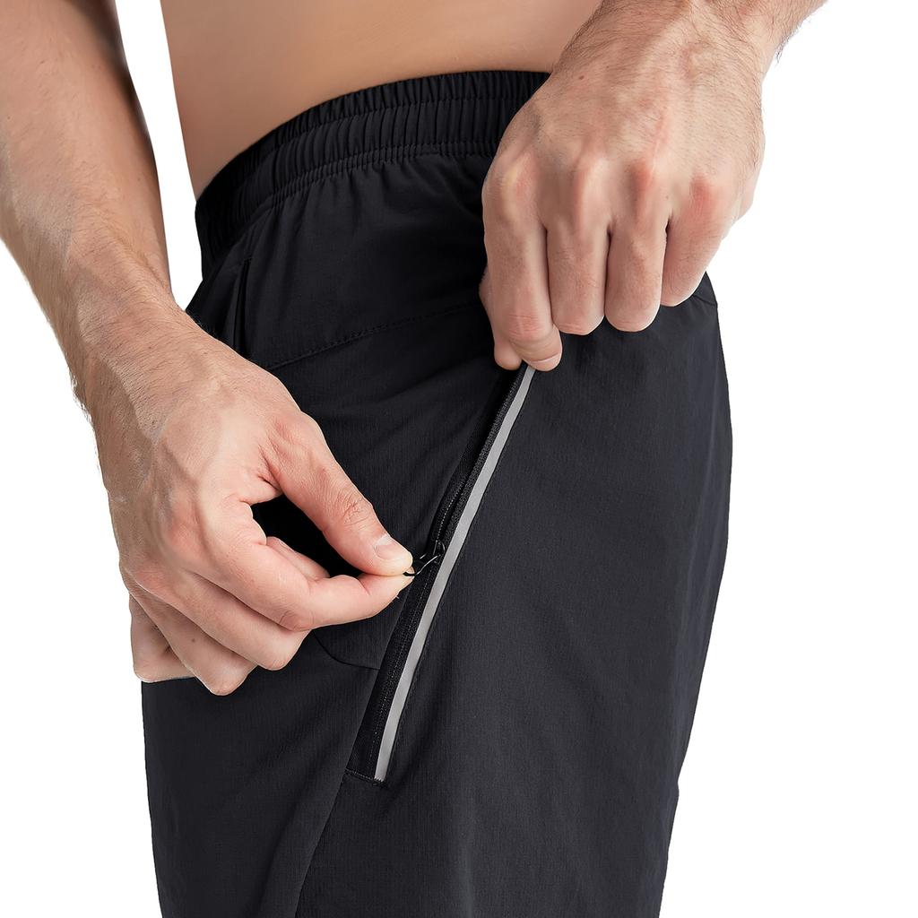 Bike Riding Shorts Padded Men Breathable Skin-Friendly Men's Cycling Shorts Removable Inner Lining Quick-drying 3D Tailoring Black EU Size L