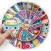 50 Retro Radio Stickers: Colorful Cartoon Graffiti, Waterproof for Decorative Journaling, Storage Box