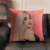 Singer KKenia OS Pink Aura Cushion Cover Natural Linen Organic Fabric DoubleSided Printing Sofa Home Decor Gift Pillow Case