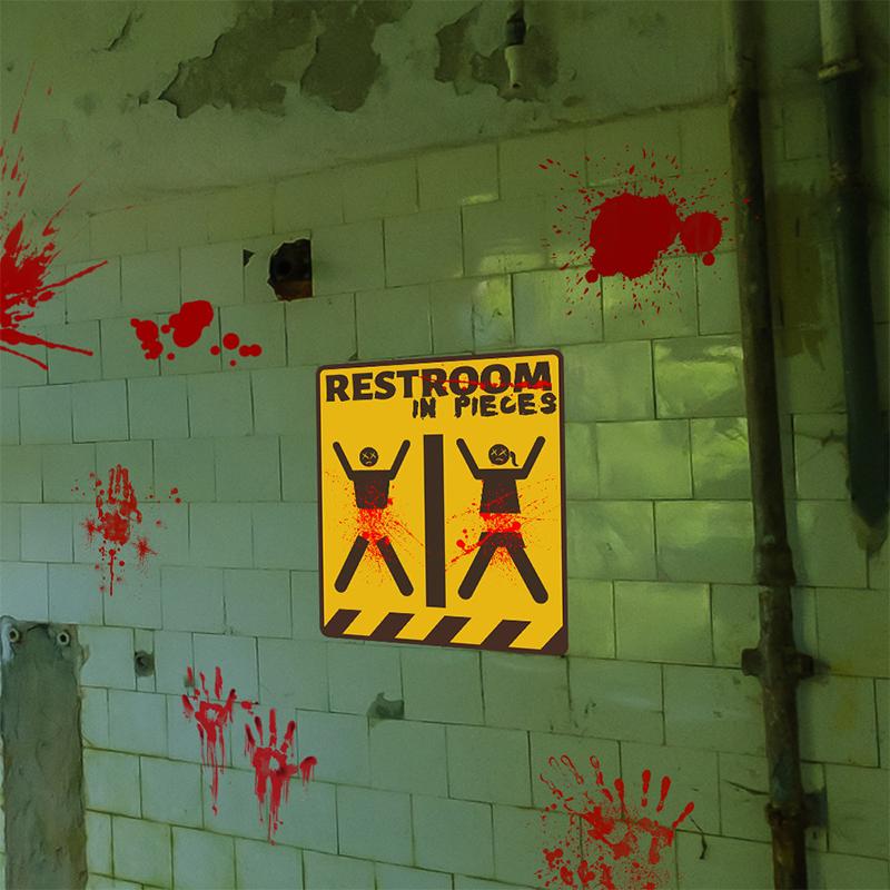 1 ks Halloween Halloweenská Strašidelná Noc Hororová Párty Dekorace Na Zeď Krvavá Nálepka Do Koupelny