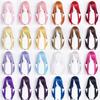 Parrucca cosplay universale, copricapo finto colorato lungo 70 cm, capelli finti multicolore per viso di uomini e donne animazione
