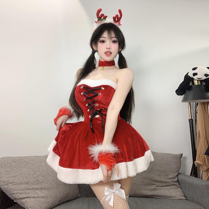 Sex Lingerie Christmas Costume Atmosphere Wear Cosplay Bunny Autumn and Winter Party Dress