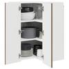 Porto Corner Wall Cabinet Brown Oak Effect 57 x 57 x 80 cm