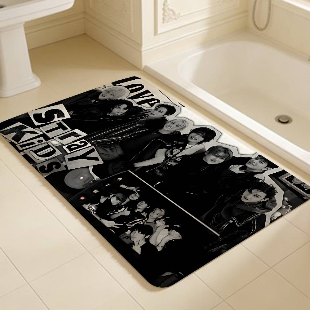 S-Stray COOL K-Kids Kpop Hallway Carpet Washable Non-Slip Living Room Sofa Chairs Area Mat Kitchen Doormat Area Rug