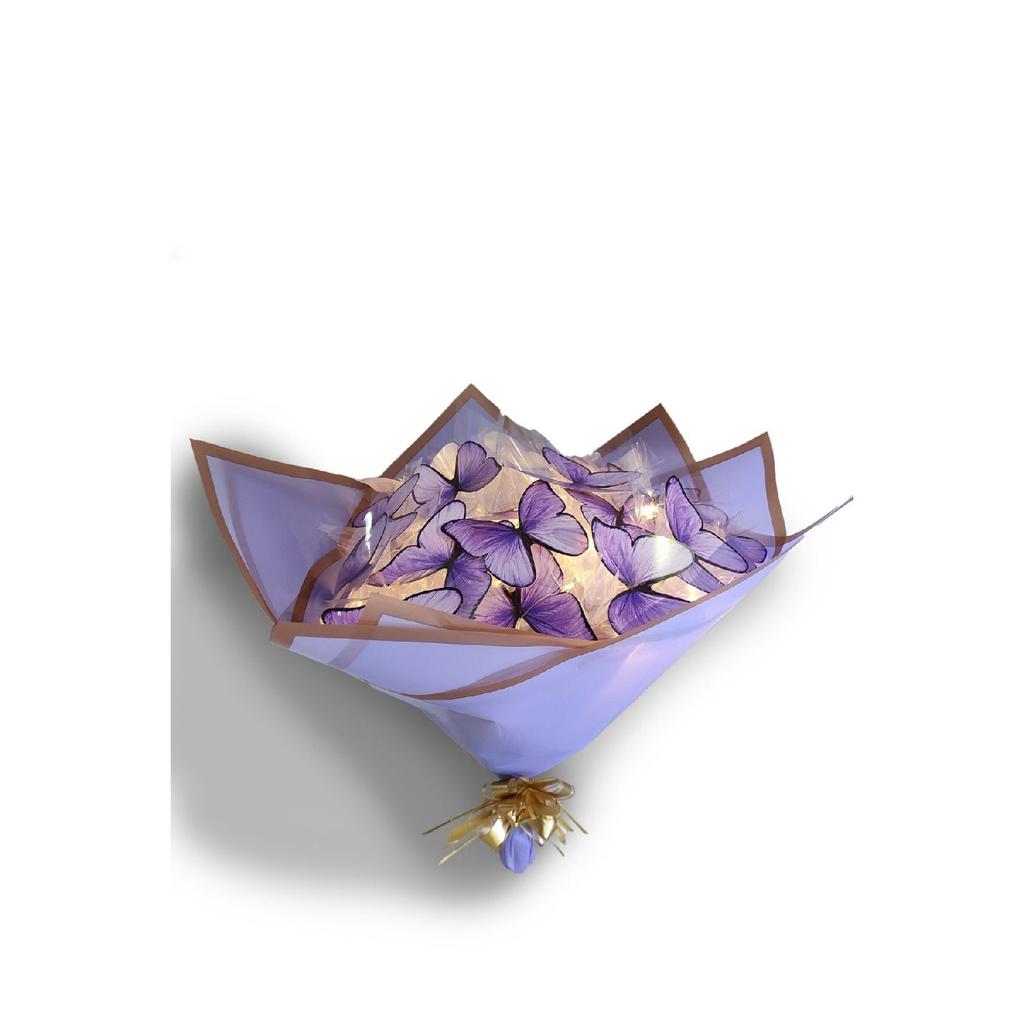 Schmetterlingsstrauß mit LED-Lichtern