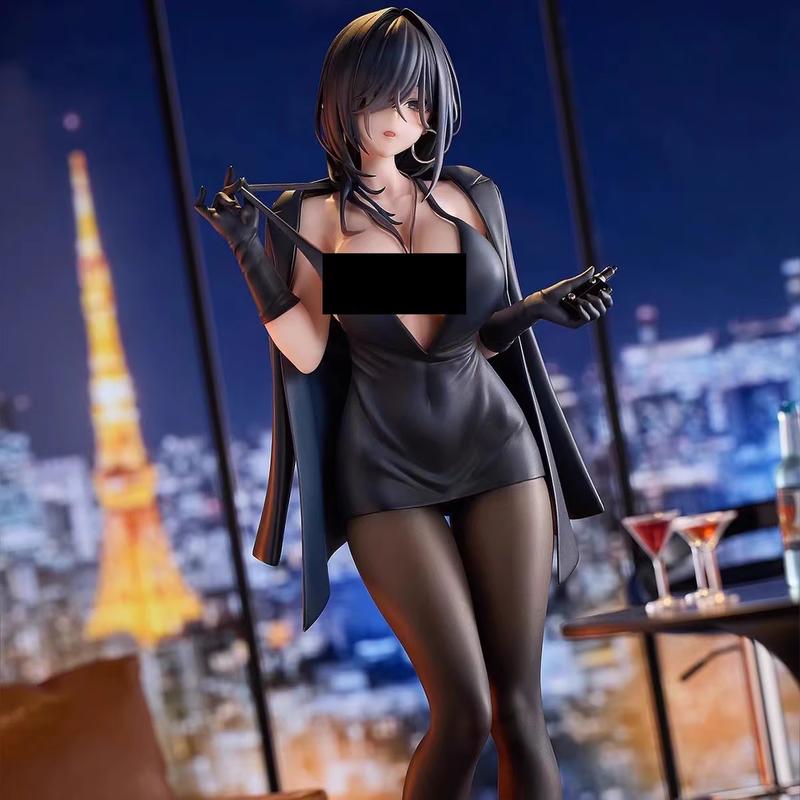 

Красивая девушка Ёкояма Ивами Аниме Мерч Черное платье Оригинальное произведение искусства Масштабная фигурка Модель Коллекционный экспонат Подарок