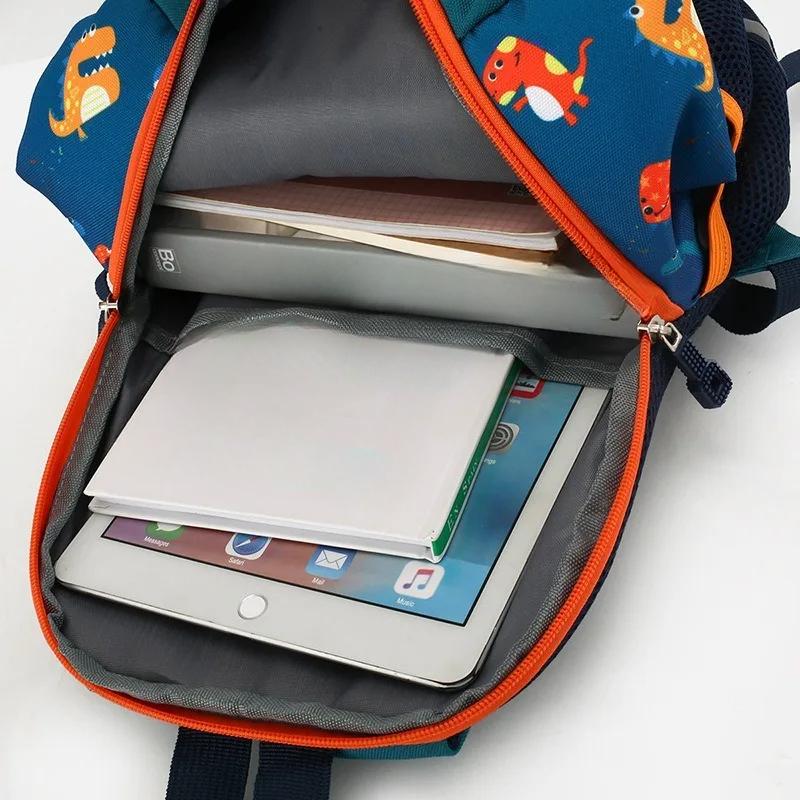 Children Schoolbag Cute Animal Cartoon Dinosaur Nylon Comfortable Chic Fashionable Backpack for Kids Boy Girl Kindergarten