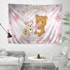 Rilakkuma Bär Anime Wandteppich Hippie Blume Wandteppiche Schlafsaal Dekor Günstige Hippie Wandbehang Schlafzimmer Wandteppich Nachttisch Wandteppich