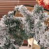 2.7M Artificial Christmas Garland PVC Simulation Cedar Velvet Rattan White Snow Lifelike Christmas Tree Decoration Christmas Day