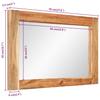Mirror 70 x 50 cm Solid Acacia Wood and Glass