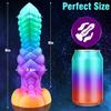 Luminous Kaleidoscope Liquid Silicone Strong Suction Cup  Anal Plug  Posterior Expansion  Masturbator Sex Toy