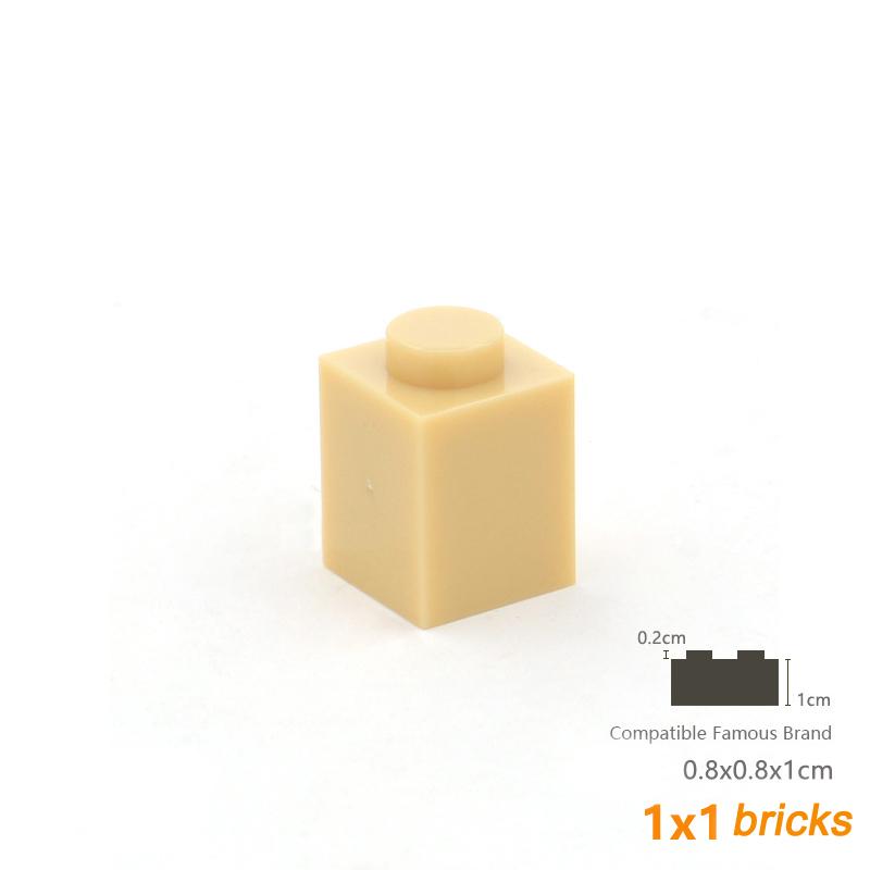 800pcs 1x1 Dots Bulk Building Blocks Thick Figures Bricks Educational Size Compatible With 3005 Plastic Toys for Children