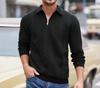 European Jacquard Knit Half-Zip Hoodie for Men - Autumn/Winter Casual Sportswear