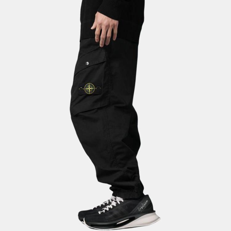 STONE ISLAND Logo Patch Tapered Leg Trousers K1S153100016S0010V0029