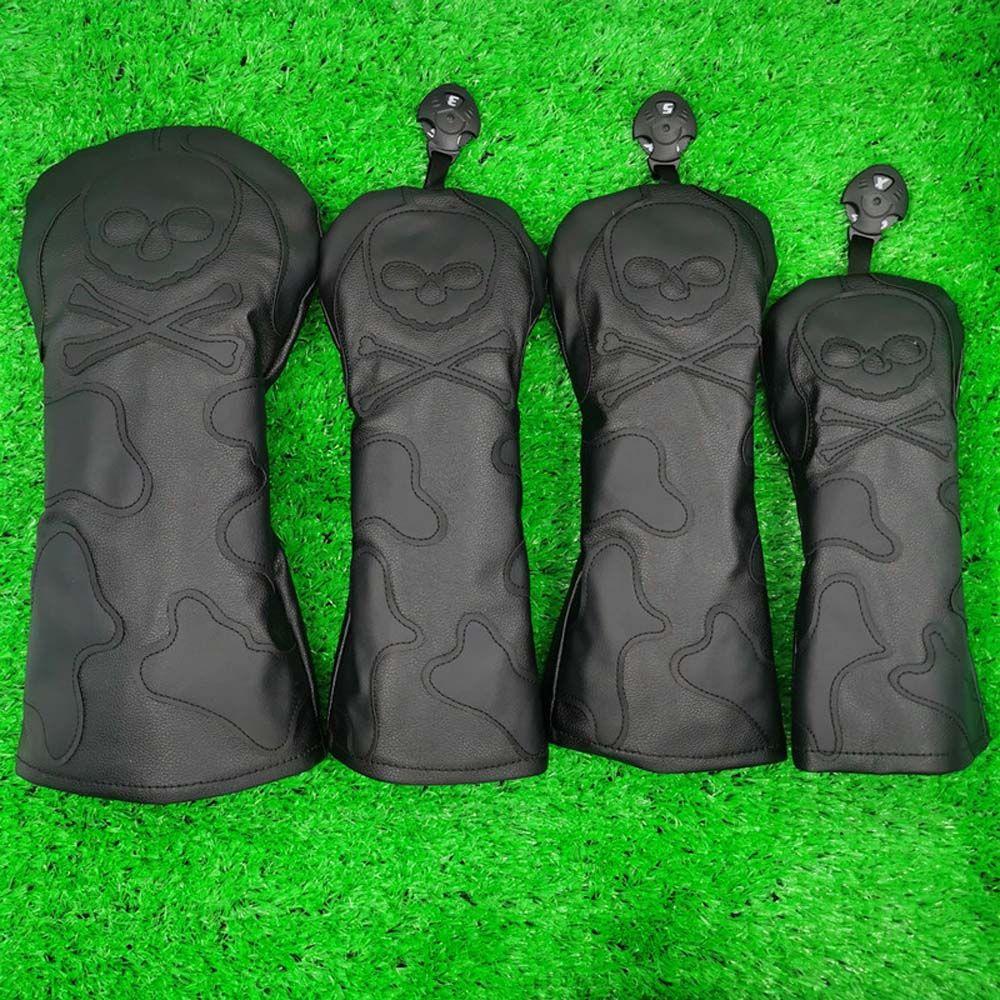 Putter PU Leather Club Head Protector Skull Golf Putter Cover Golf Club Headcover Golf Head Covers