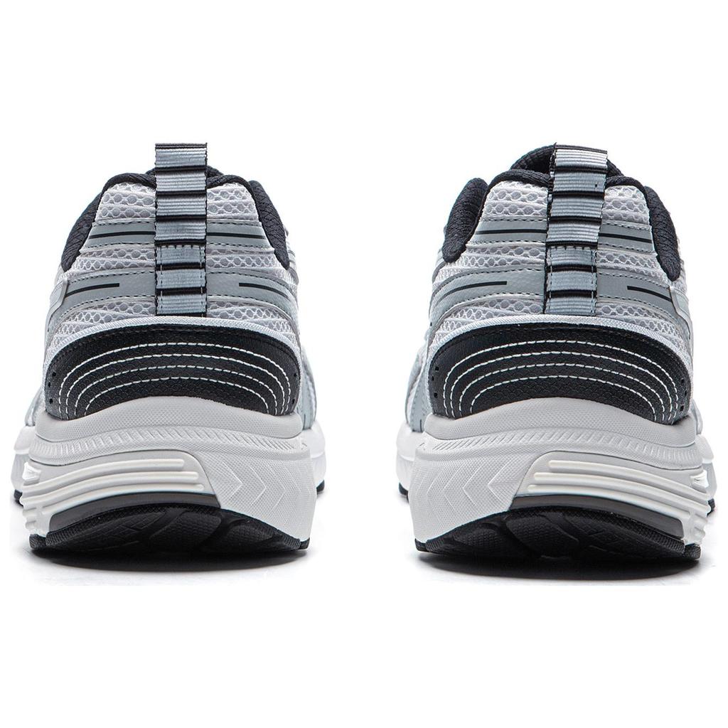 New LiNing Shake 1.5 Cushioned Slip Resistant Abrasion Resistant Low Top Running Shoes Men's White Gray ARXU013-1