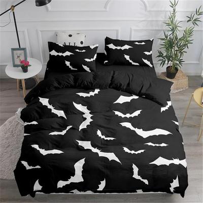 Juego de Cama Vampiro Volador de Halloween Funda Nórdica Murciélago Brujería Magia Cubierta de Edredón Completo Individual King Queen Poliéster Cubierta de Edredón